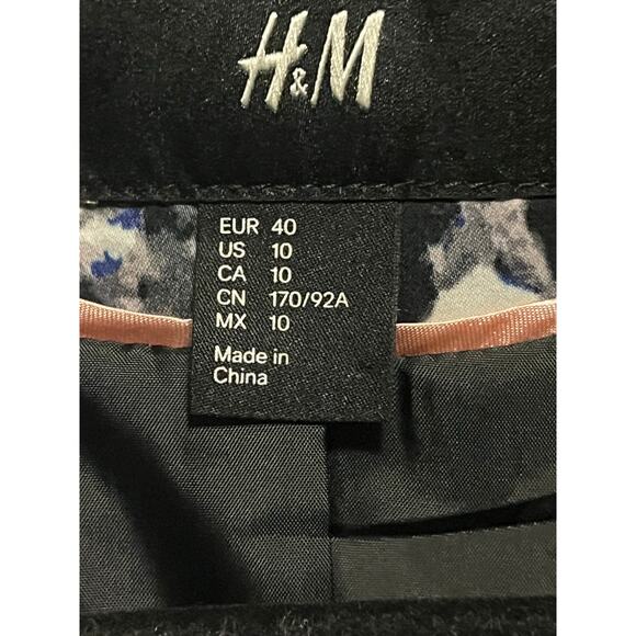 H&M Floral Blazer Size 10 Abstract Print Cotton Stretch Workwear Statement - Picture 2 of 6